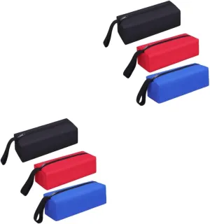 HOMSFOU 2sets Electrician Tool Bag Tool Roll Pouch Oxford Cloth Small Zipper Pouch 3pcs*2