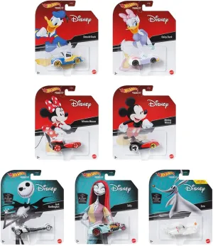 Hot Wheels Disney Character Cars Complete Set of 7 Diecast Vehicles Bundle from HKV23-956C Release