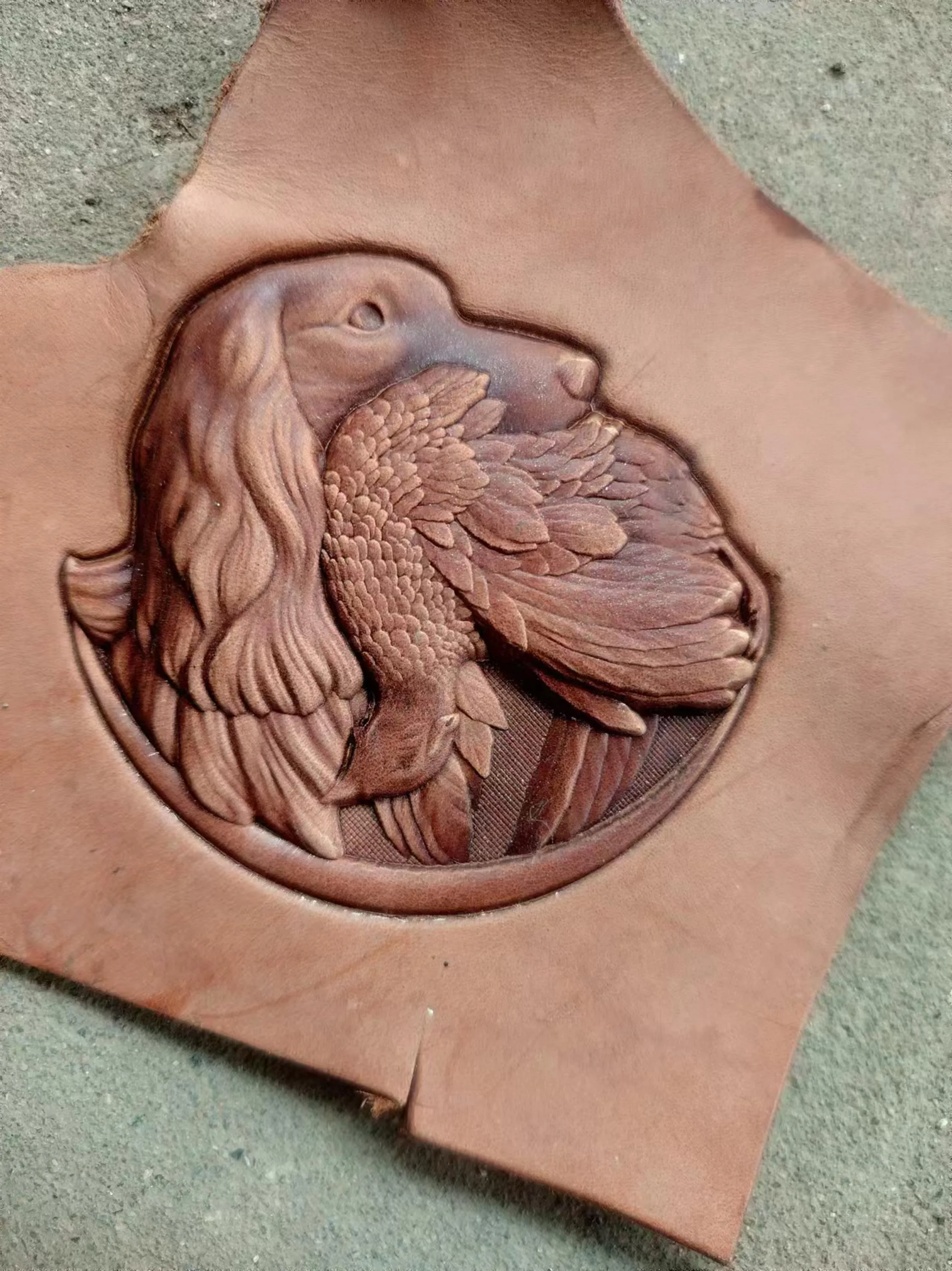 Hound three-dimensional dog leather embossing mold three-dimensional animal mold embossing shaping mold