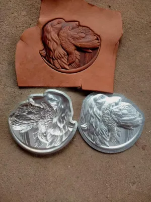 Hound three-dimensional dog leather embossing mold three-dimensional animal mold embossing shaping mold