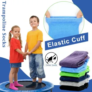 HYCLES Boys Girls Non-Slip Toddler Socks Grip Ankle Sticky Socks Anti-Skid Sock for Kids 6 Pairs for 2-13 Years Kids