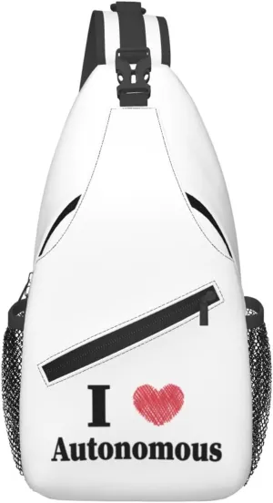 I Love Autonomous Crossbody Bags For Women Men Chest Backpack Gym Shoulder Bag Travel Outdoor Sports Casual Crossbody Bags