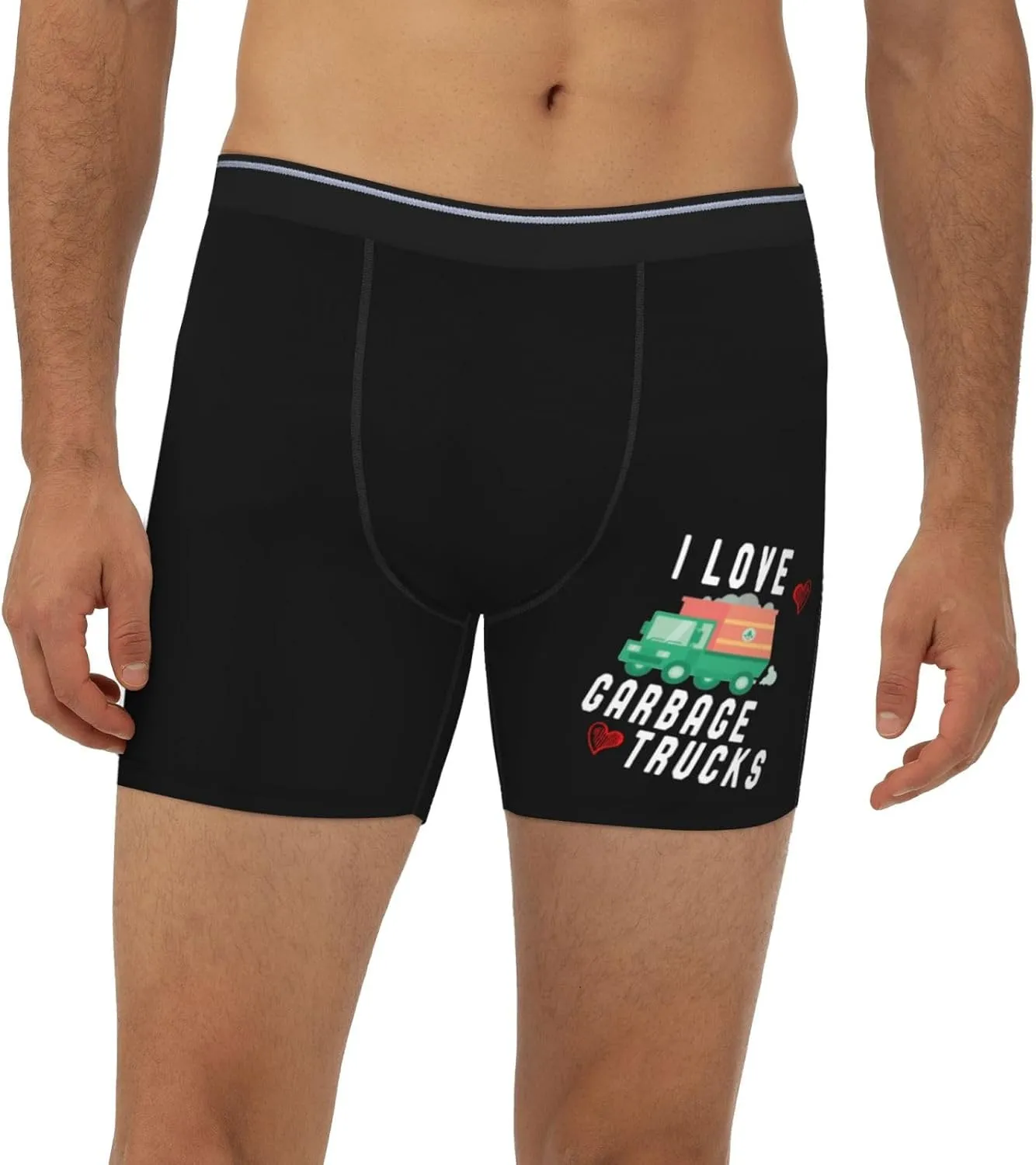 I Love Trash Garbage Trucks Men's Briefs Soft Men's Boxer Briefs