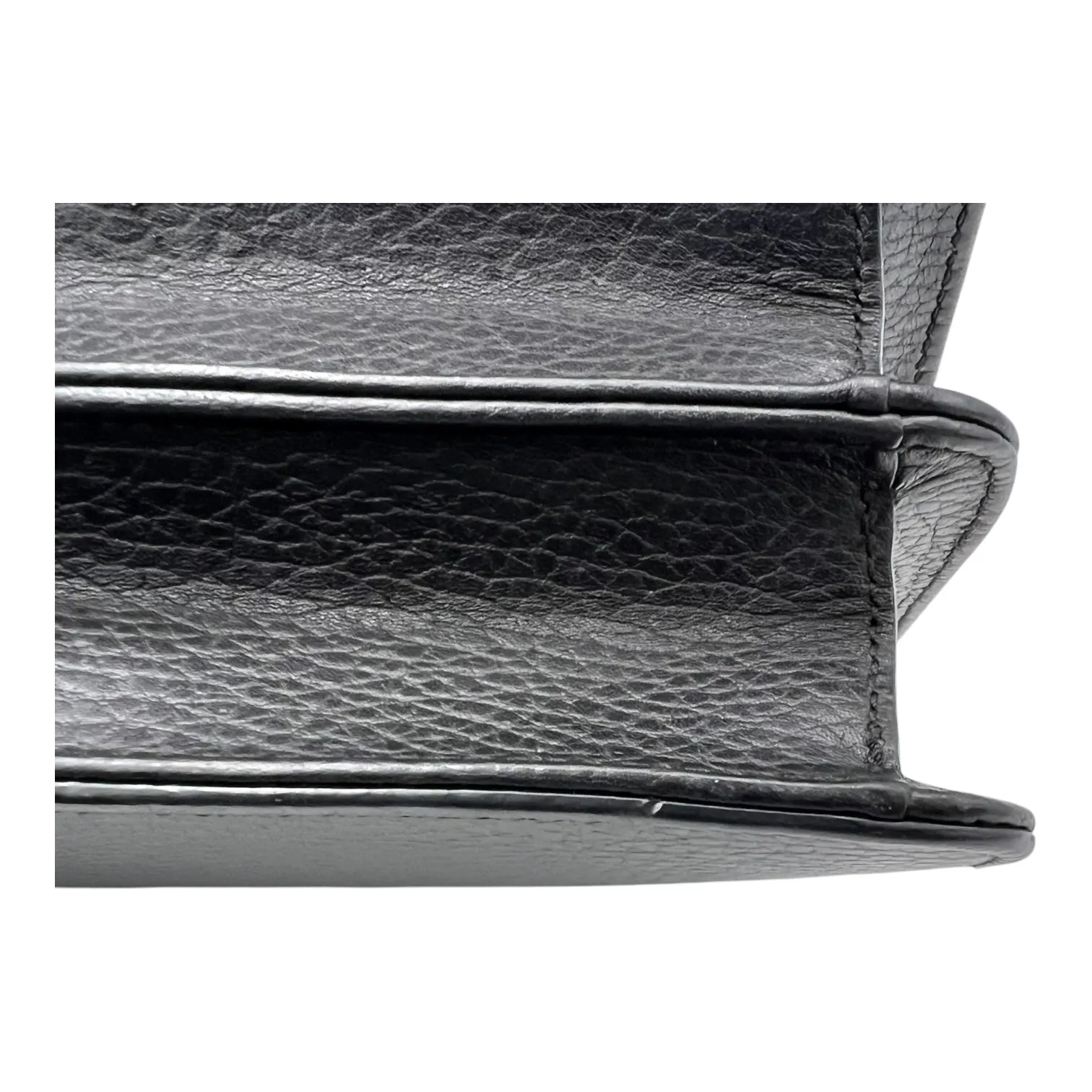Interlocking G Crossbody Bag Black in Calfskin, Gold hardware