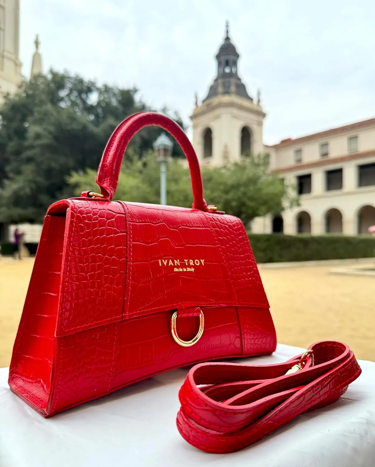 Italian Crocodile print Handbags for Women Genuine Cow Leather Purses Top Handles Shoulder Bag