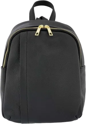 Italian Genuine Leather Women Genuine Leather Backpack Purse Travel Bag For Women - Black