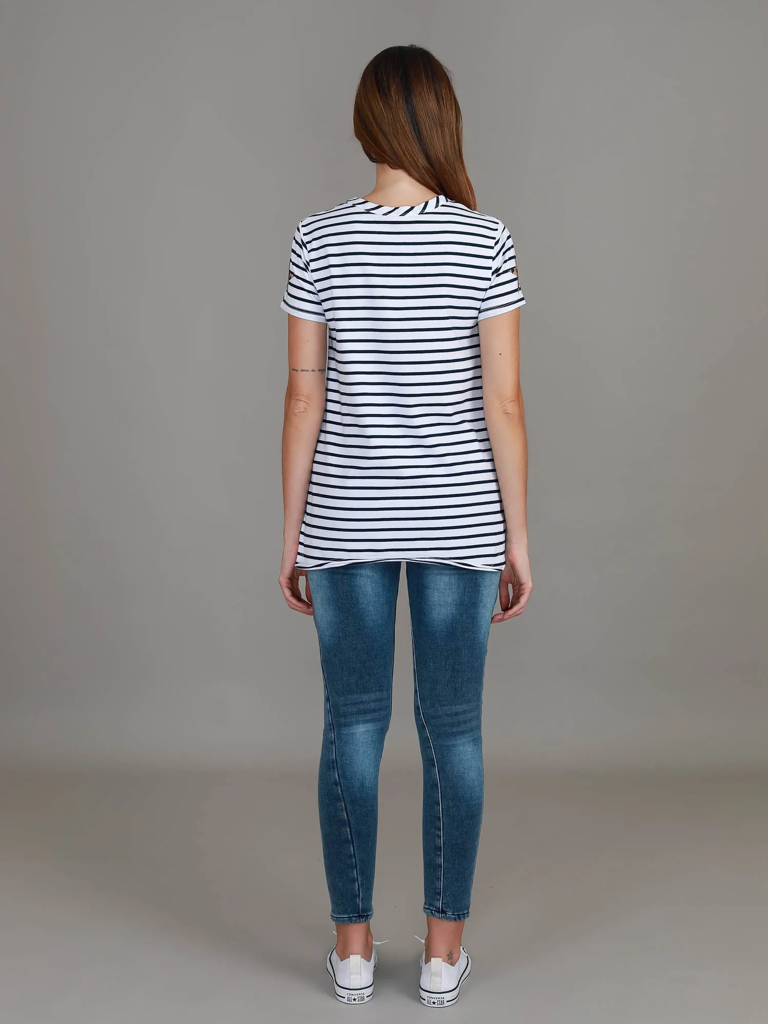 Izzy 3S Leopard Stripe T Shirt