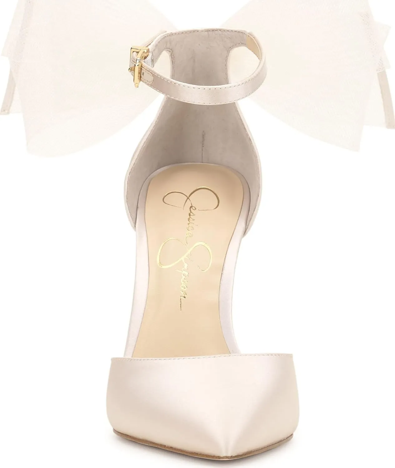 Jessica Simpson Womens Phindies Satin Bow Pumps