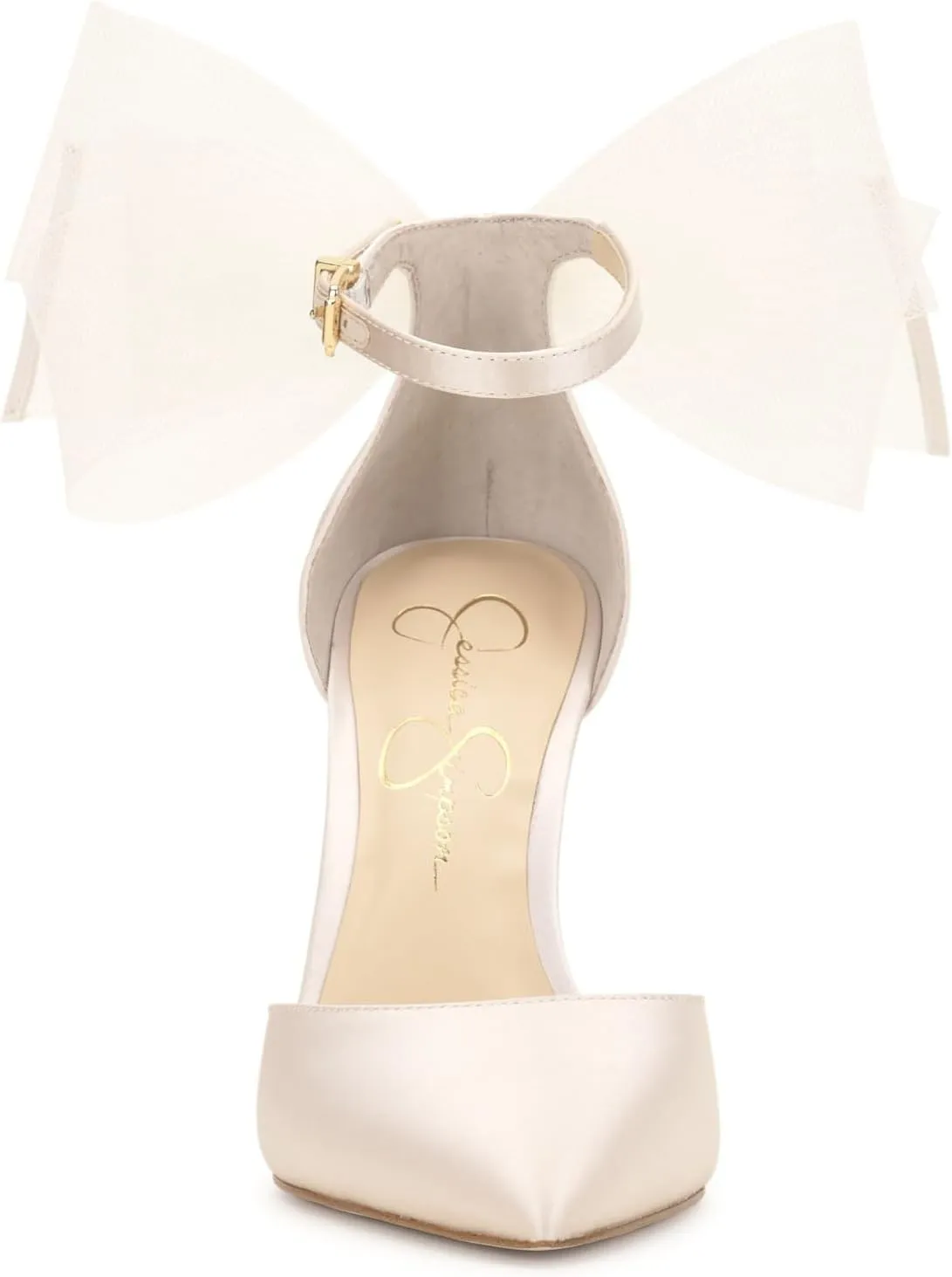 Jessica Simpson Womens Phindies Satin Bow Pumps