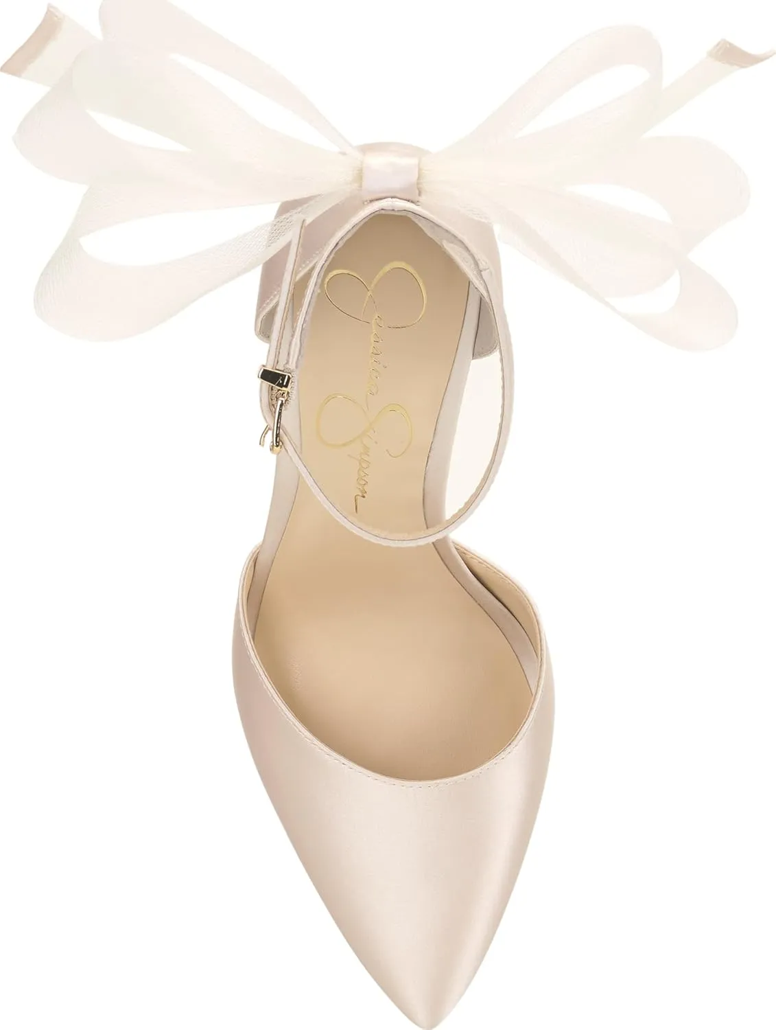 Jessica Simpson Womens Phindies Satin Bow Pumps