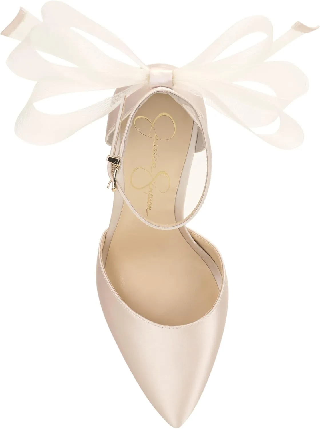 Jessica Simpson Womens Phindies Satin Bow Pumps