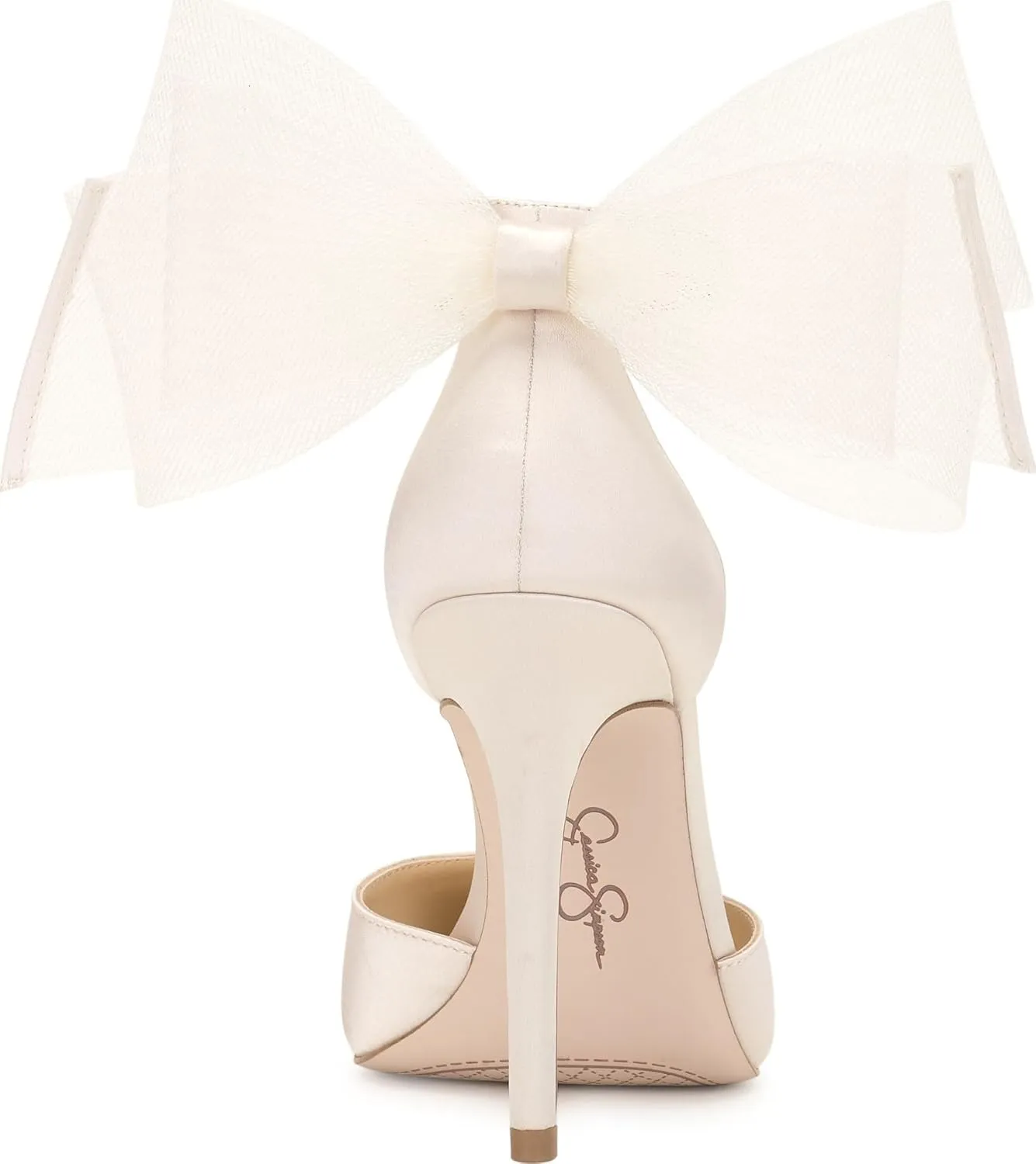 Jessica Simpson Womens Phindies Satin Bow Pumps