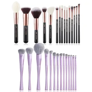Jessup Labeled Makeup Brush Set Premium Synthetic T160 Bundled with Makeup Brushes Set Professional T512