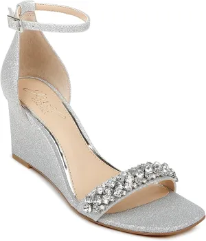 Jewel Badgley Mischka Peggy Crystal Embellished Wedge