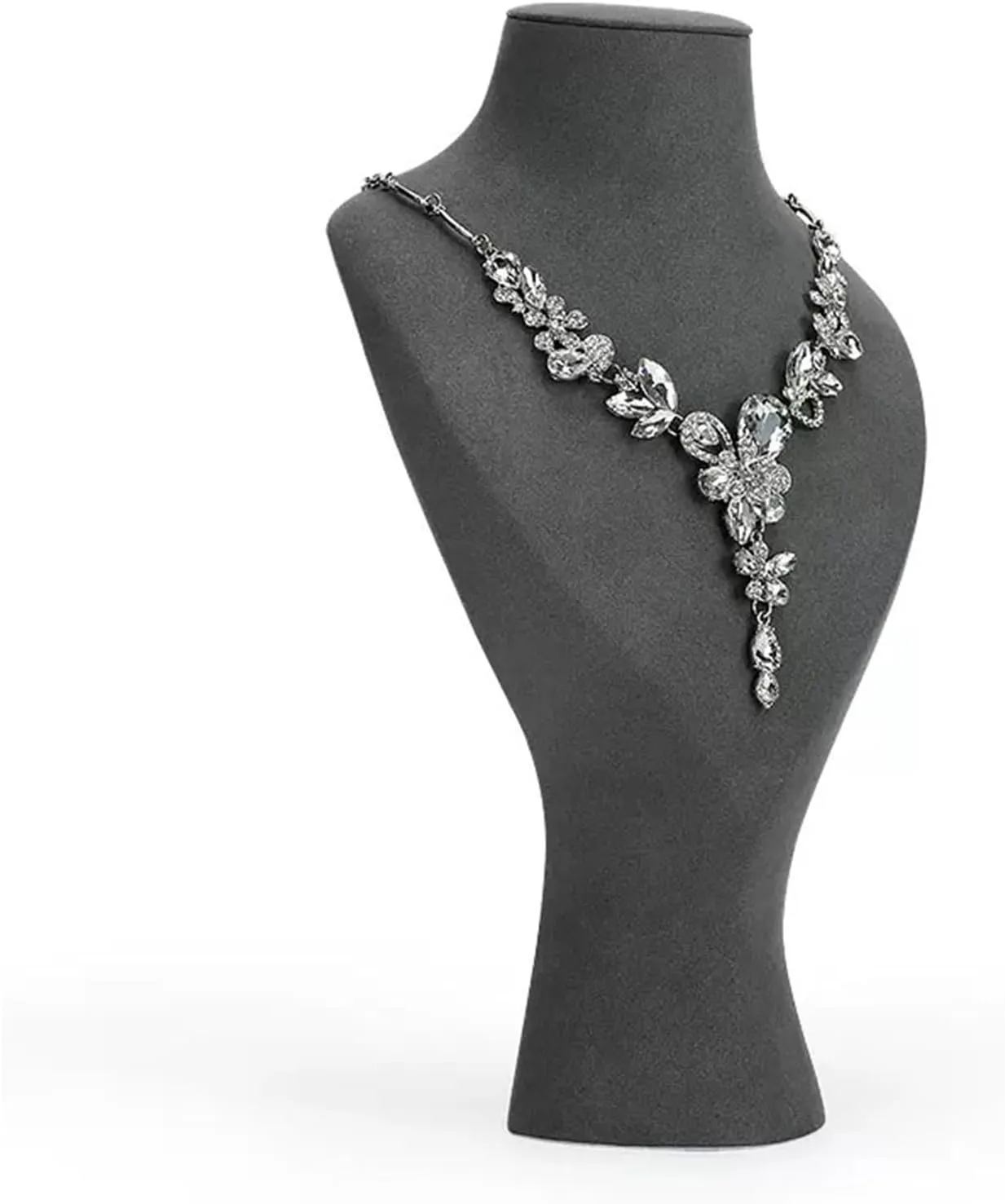 Jewelry Organizer Jewelry Stand Three-dimensional Velvet Necklace Pendant Chain Jewelry Bust Display Stand/Necklace Bust for Selling Necklaces, Pendants Jewelry Stand (C