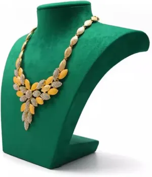 Jewelry Organizer Velvet Necklace Jewelry Display Bust Holder Three-dimensional Freestanding Chain Pendant Chokers Locket Holder Storage Organizer