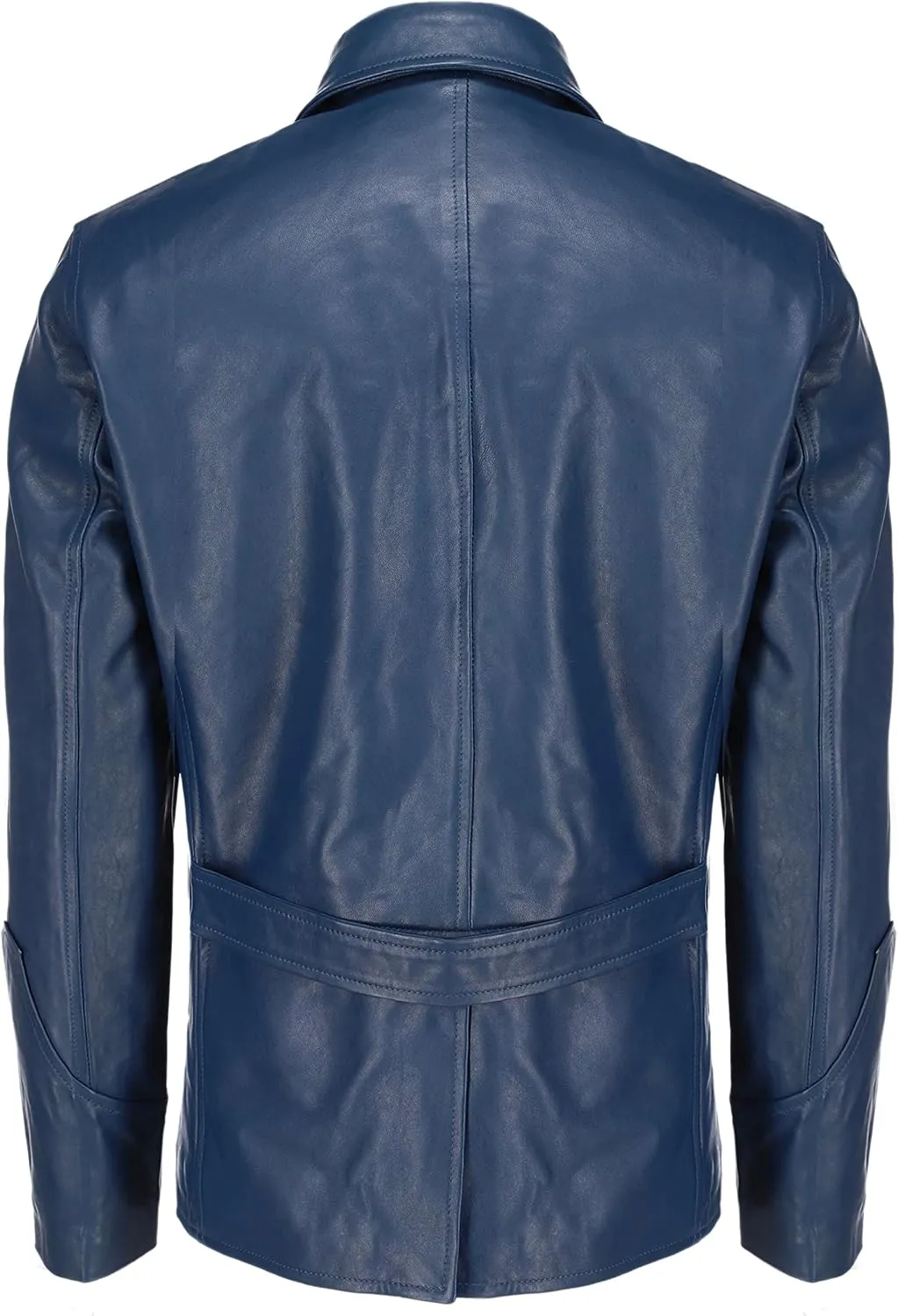 Jild Lambskin Leather Jacket Men Casual Coat – Notched Collar Classic Bond’s Style Ultimate Leather Blazer for Men