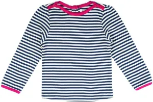 JoJo Maman Bebe Baby Girls' Nautical Stripe Top - Navy Cream Stripe - 6-12 Months