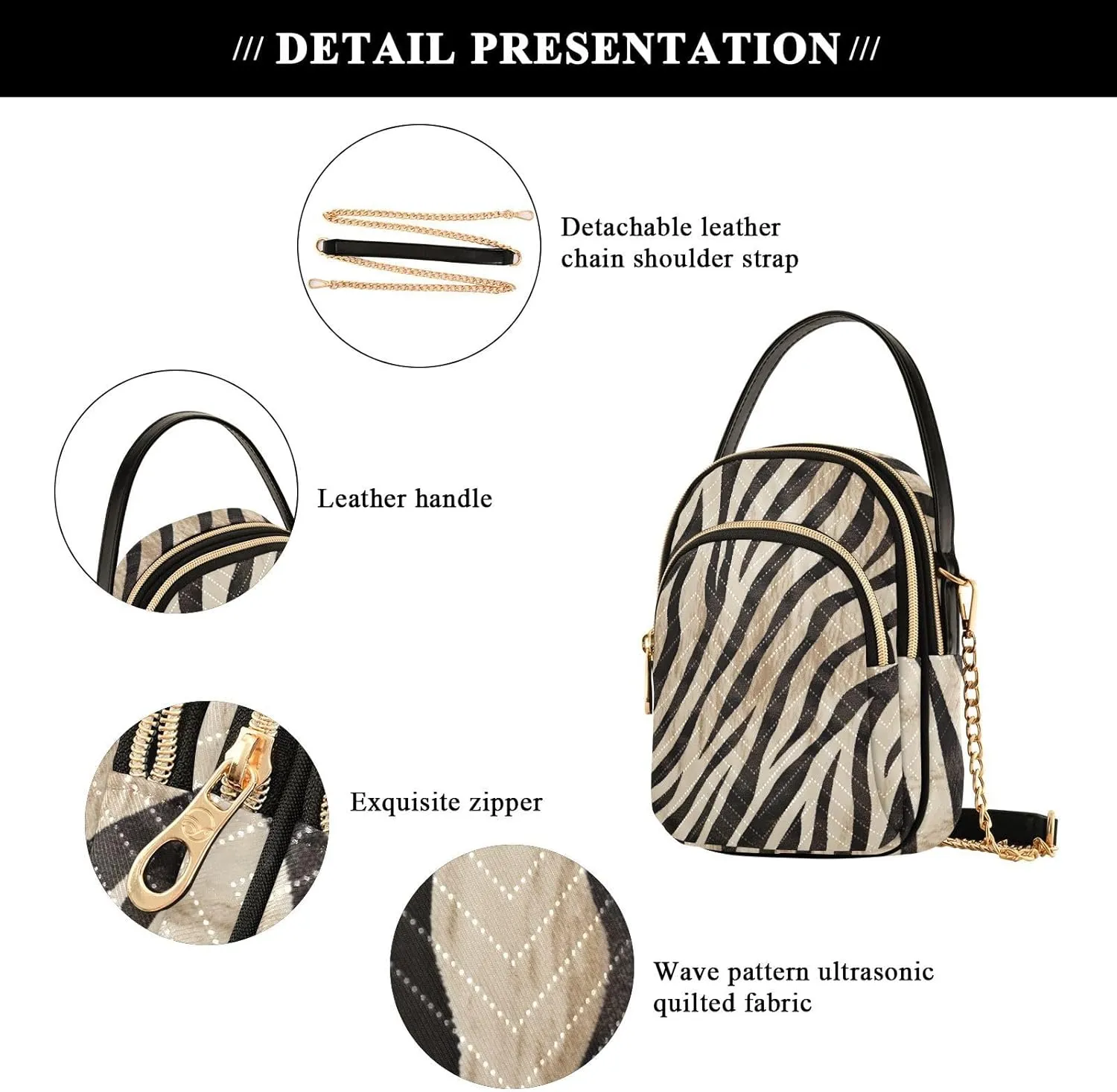 Joko Ivery Multi Pockets Crossbody Bags for Women Zip Cell Phone Purse Wallet Bag with Detachable Shoulder Strap for Girls