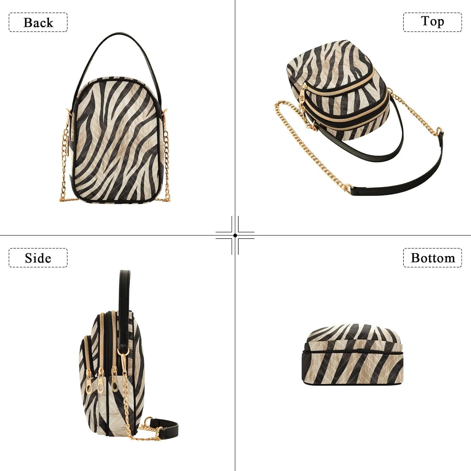 Joko Ivery Multi Pockets Crossbody Bags for Women Zip Cell Phone Purse Wallet Bag with Detachable Shoulder Strap for Girls