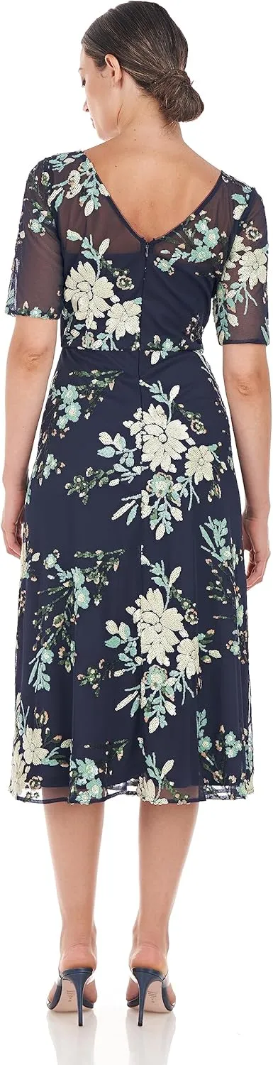 JS Collections Women's Josephine A-line Midi Dress
