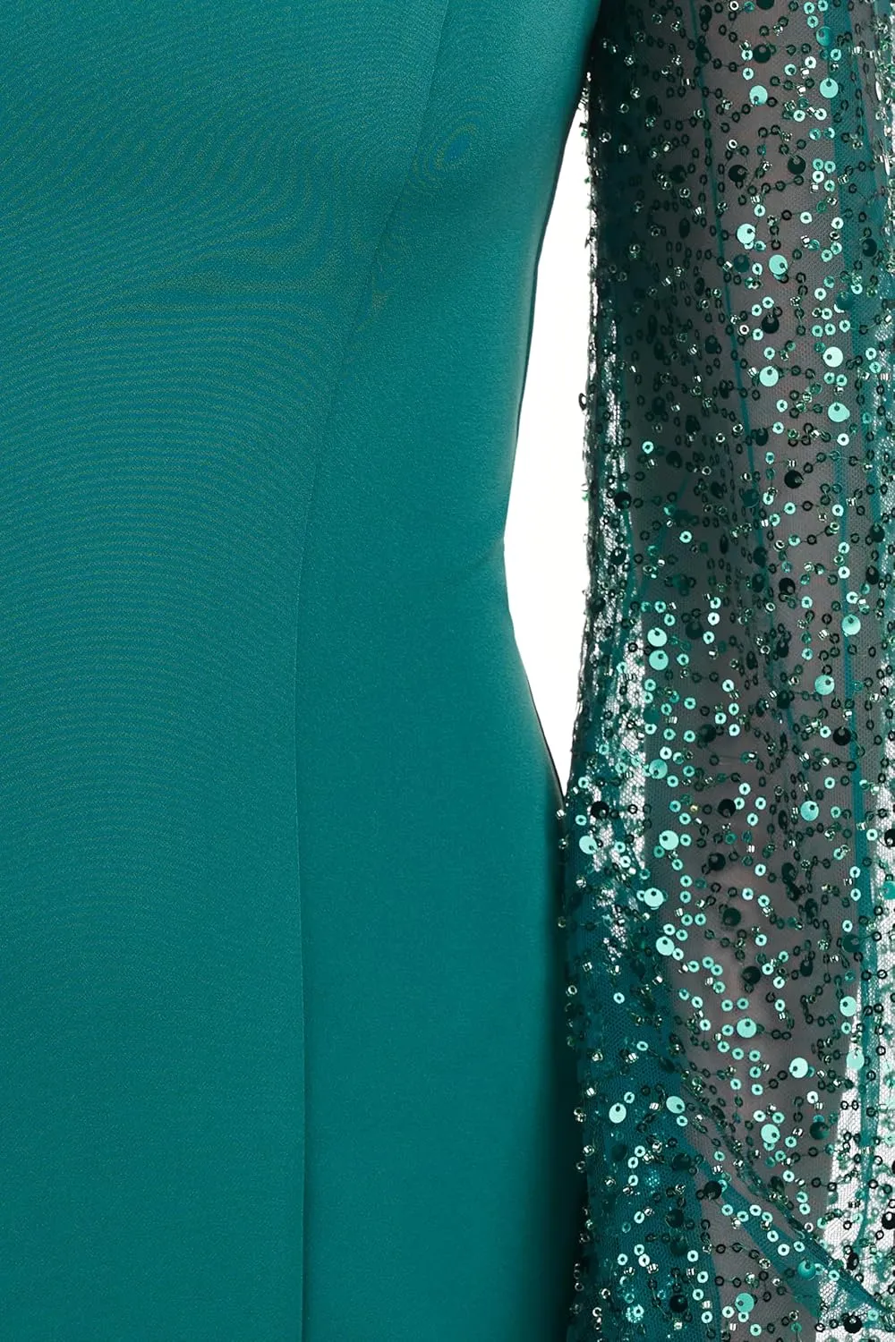 JS Collections Women's Kim Gown with Sequin Sleeve