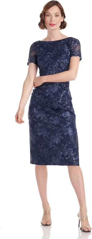 JS Collections Women's Leena Bateau Midi Dress