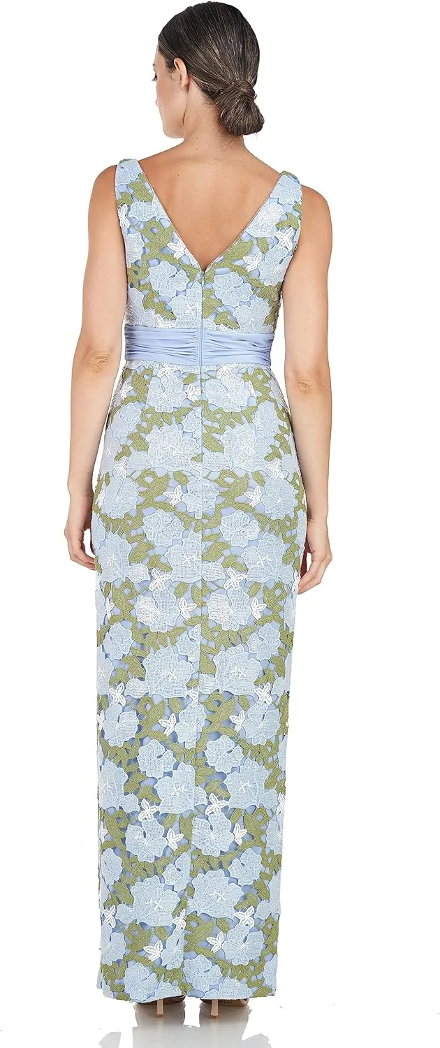 JS Collections Women's Lillian Ruffle Column Gown
