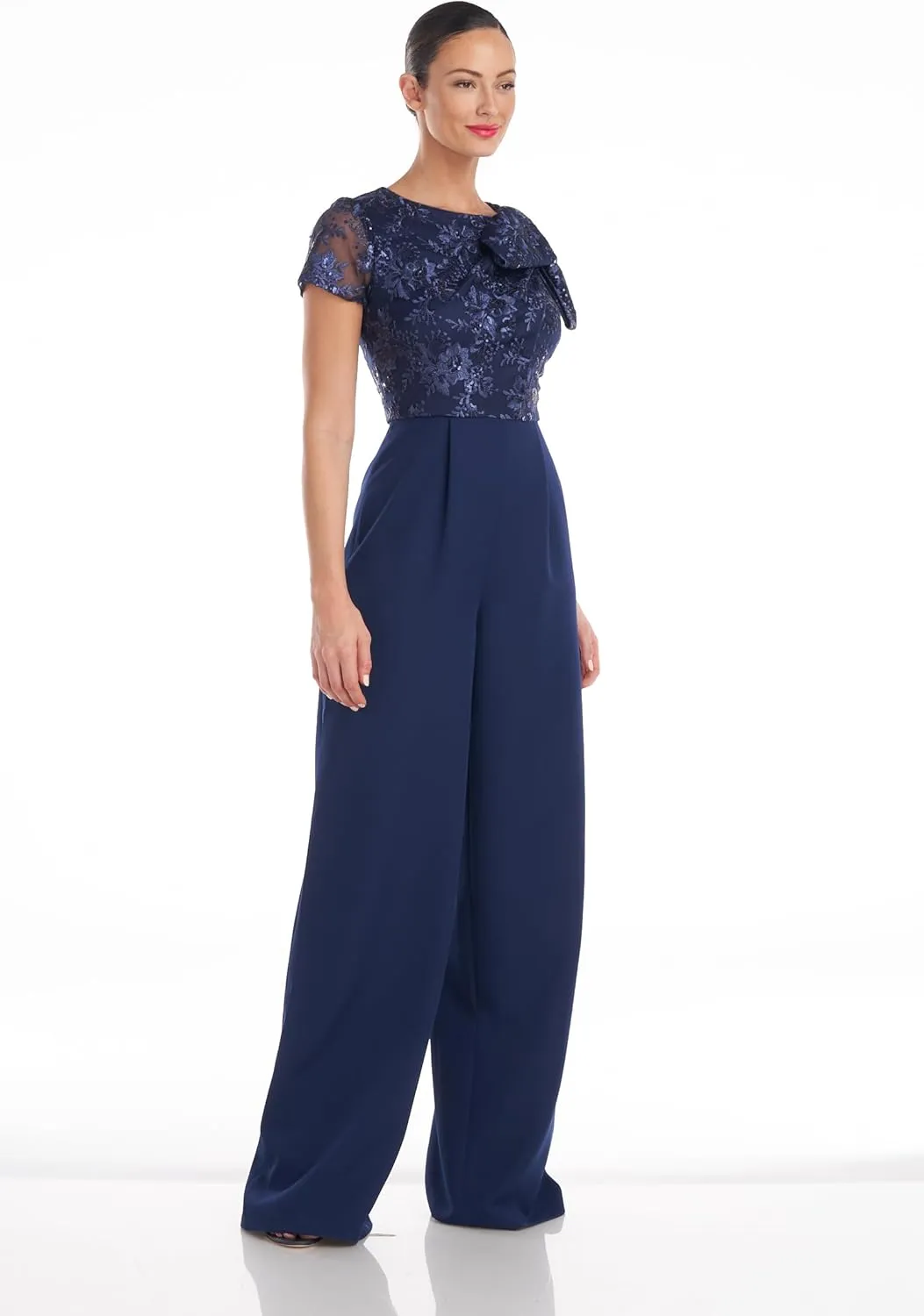 JS Collections womens Rae Bow Detail JumpsuitDress