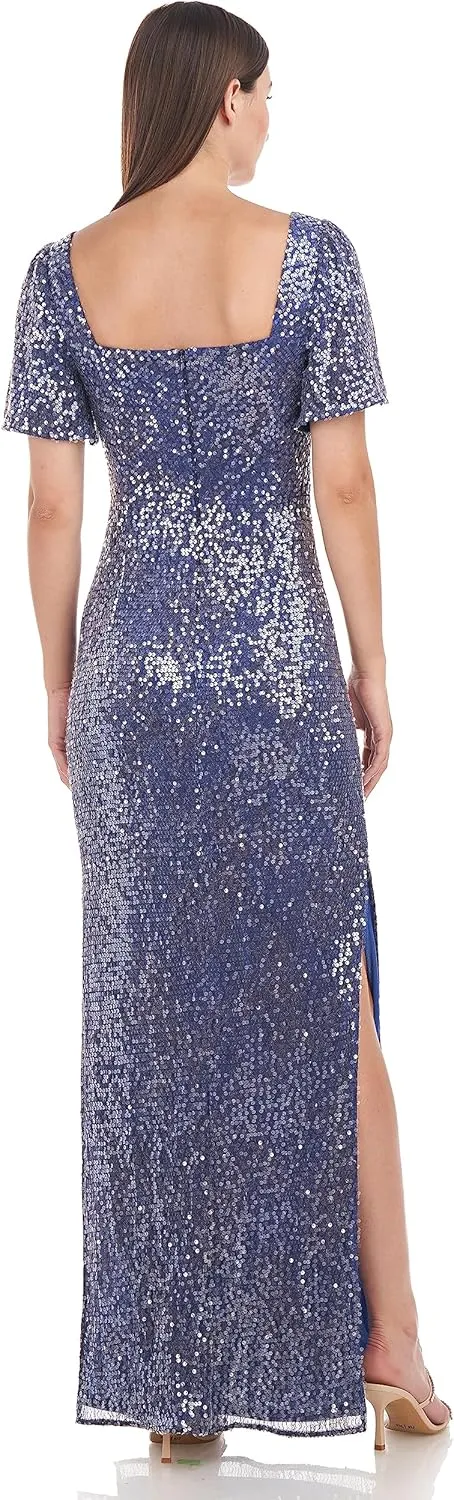 JS Collections Women's Stephanie Cowl Column Gown