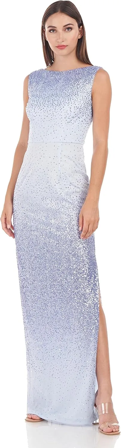 JS Collections Women's Tori Sleeveless Column Gown