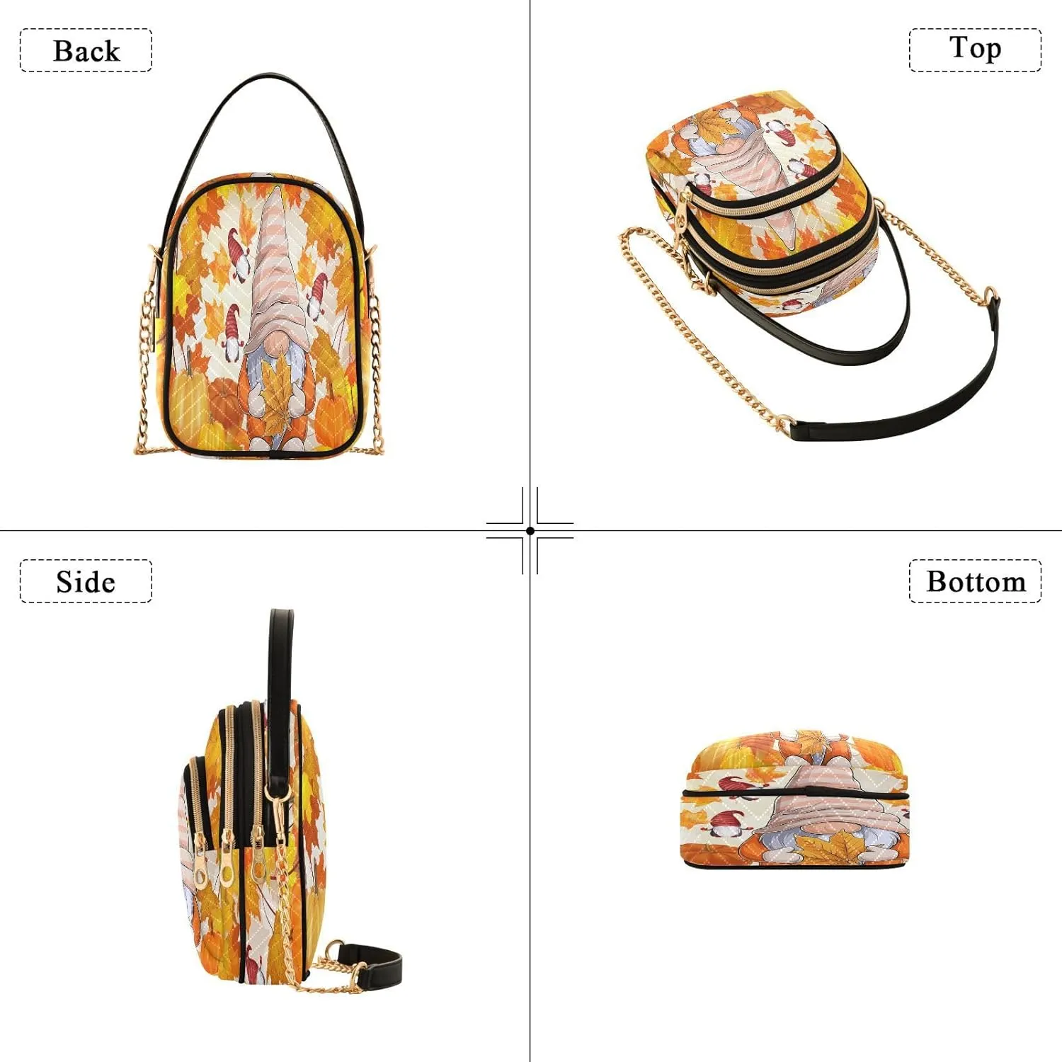 JSTEL Small Crossbody Bag for Women with Compartments,Long Strap Crossbody Purse Polyester Phone Purse Wallet