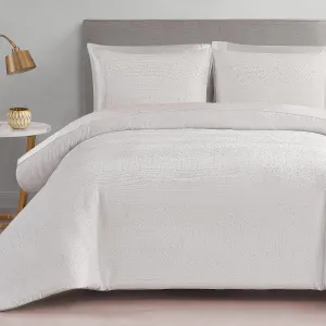 Juicy Couture Queenie Sequin White Queen/Full Comforter Set - 3 Piece Stylish Bedding Ensemble