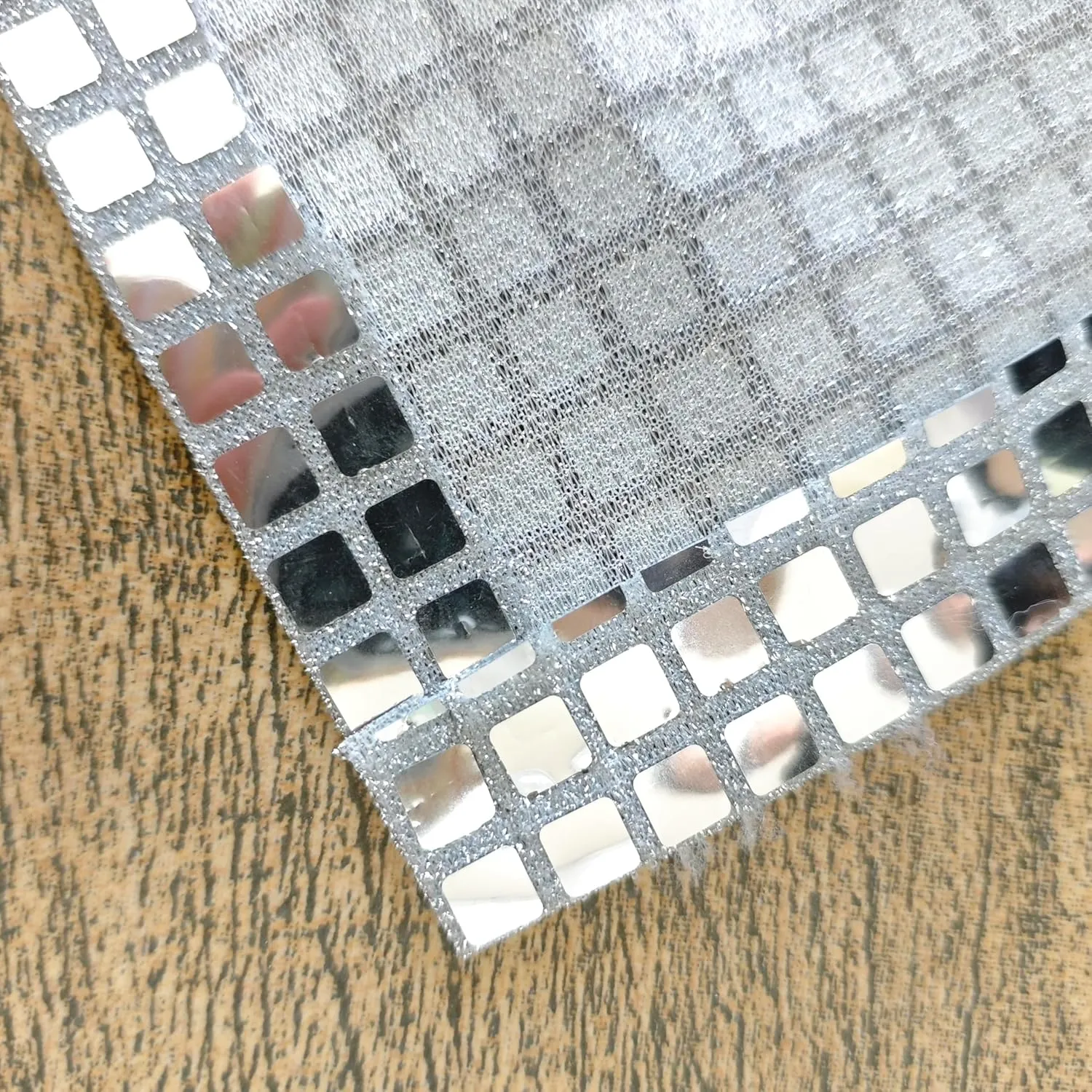 JYFLZQ Silver Disco Sequin Backdrop Curtain for Parties 4.5 x 8 ft 1 Panel 70s 80s Mirror Foil Background Glitter Sparkly Photography Photo Booth Backdrop for Birthdy Bachelorette Party Decorations