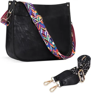 Kamo Crossbody Bags for Women Trendy Fashion Shoulder Bag Hobo Handbags Guitar Strap Purse with 2 Straps
