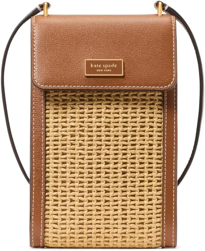 kate spade new york Serena Straw ns Phone Crossbody, Cavern Clay Multi