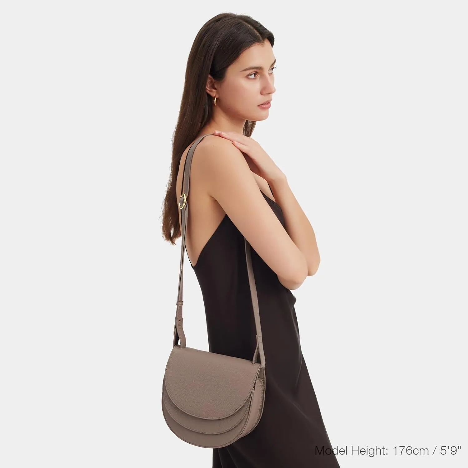 Kattee Leather Crossbody Bags for Women Purse, Small Travel Cross Body Shoulder Bags Purses for Women Trendy Designer Handbag