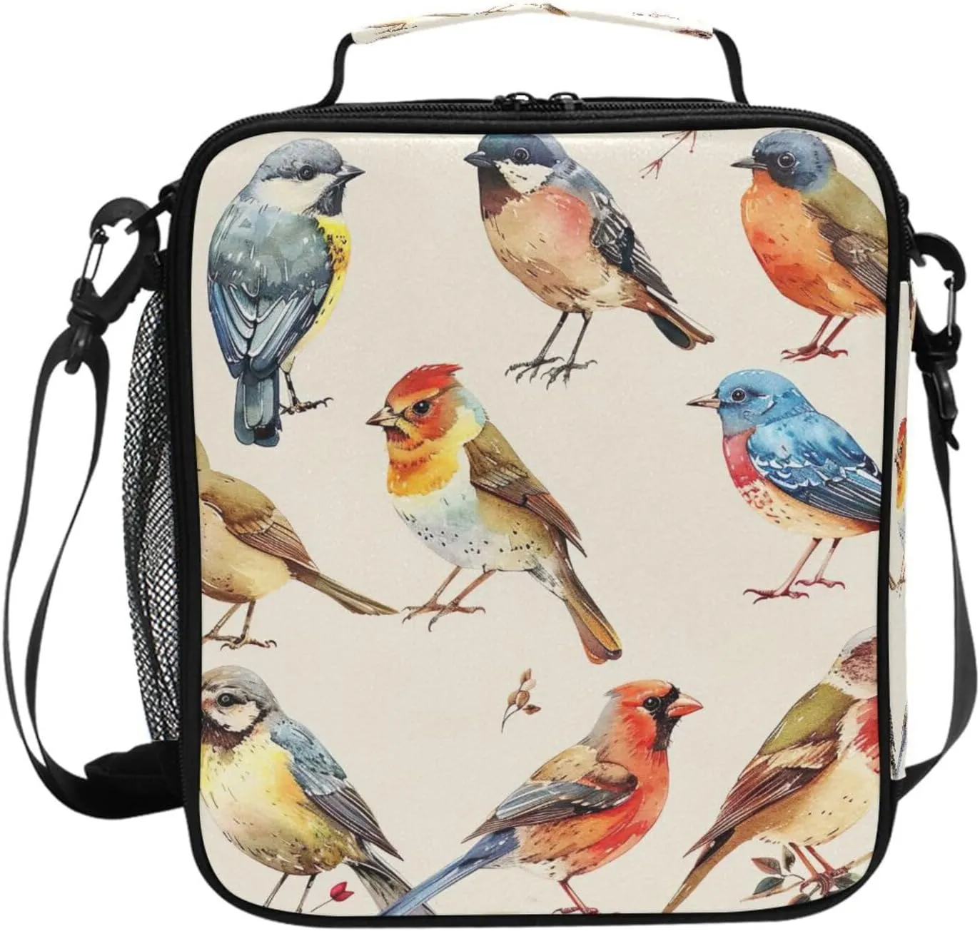Kids Lunch Box Bird Sparrow Cooler Insulated for Boys and Girls, Lunch Bag with Shoulder Strap for School, Picnic Meal 20856307
