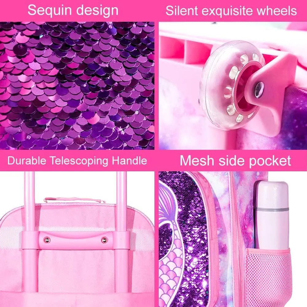 Kids Suitcase with Wheels for Girls and Boys, Rolling Carry on Luggage for Toddler Children