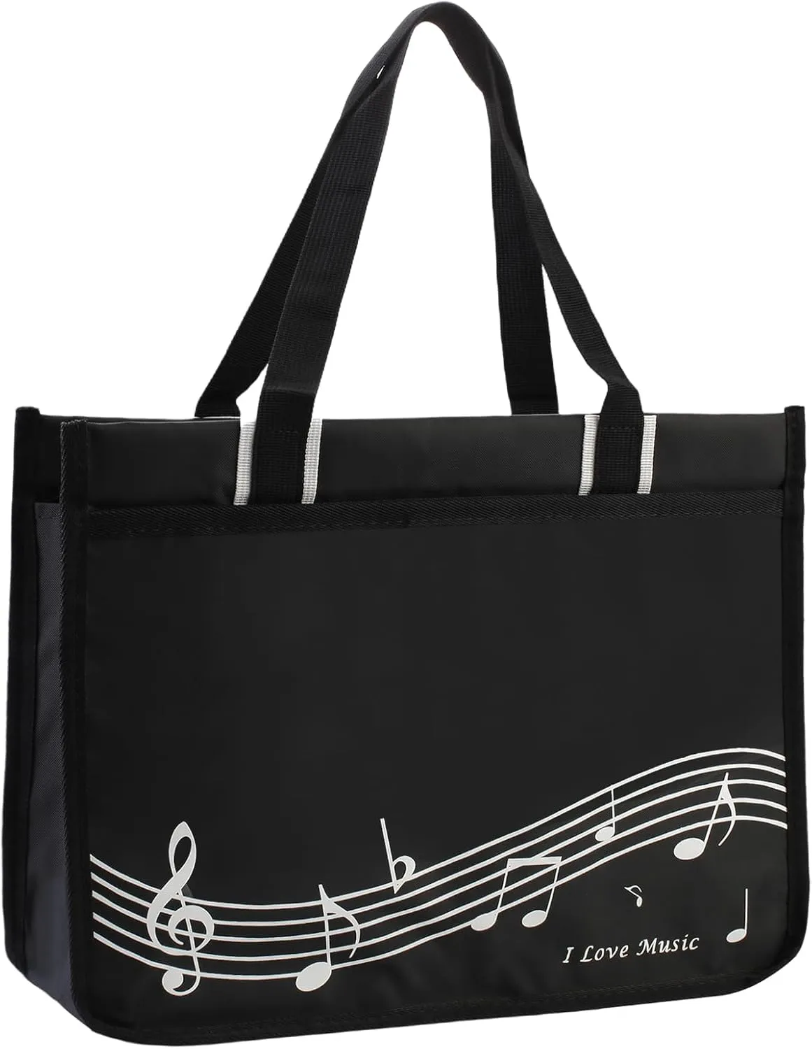 KingPoint Piano Key Music Note Handbag Music Theme Tote Bag Music Shoulder Bag Reusable Multipurpose Shopping Bag