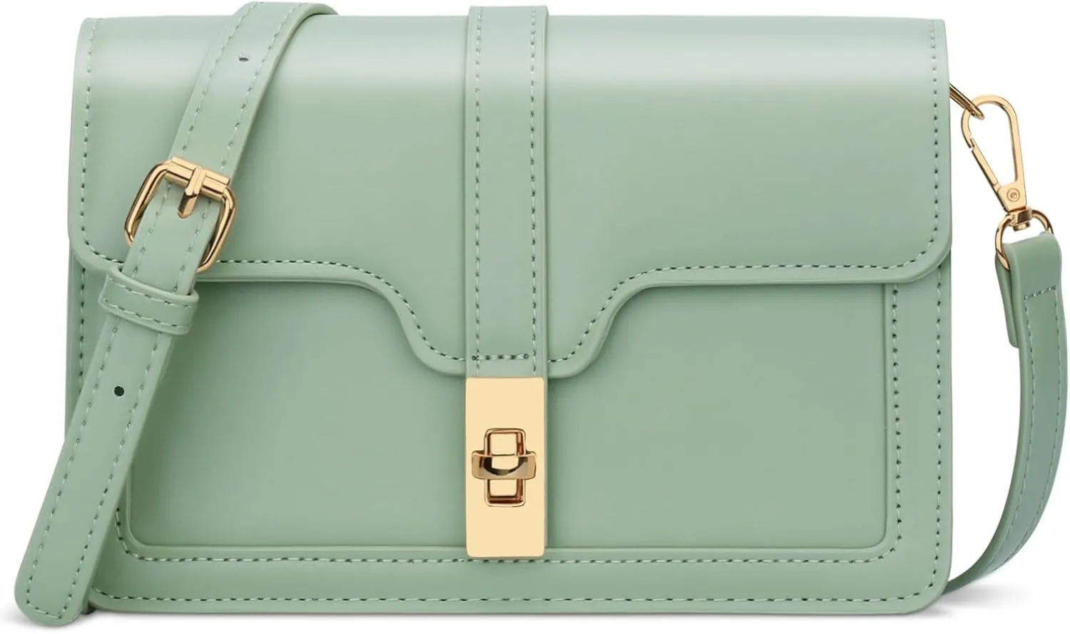 KKXIU Crossbody Bags for Women Trendy Vegan Leather Shoulder Purse with Adjustable Strap