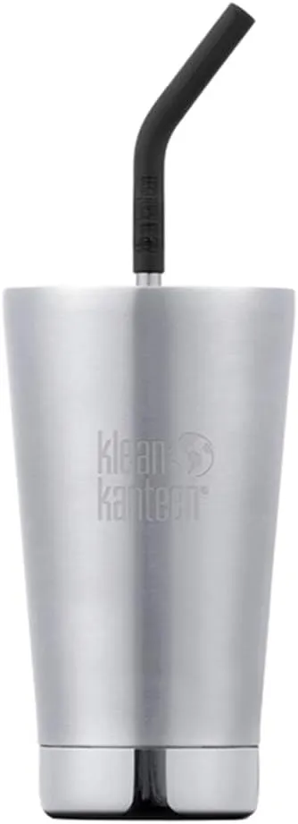 Klean Kanteen 19322079015016 Insulated Tumbler with Straw, Stainless Steel, 16 oz, 16.3 fl oz (473 ml)