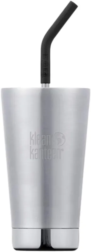 Klean Kanteen 19322079015016 Insulated Tumbler with Straw, Stainless Steel, 16 oz, 16.3 fl oz (473 ml)