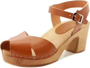 KLÄGN Swedish Wooden Mid-Heel Clogs