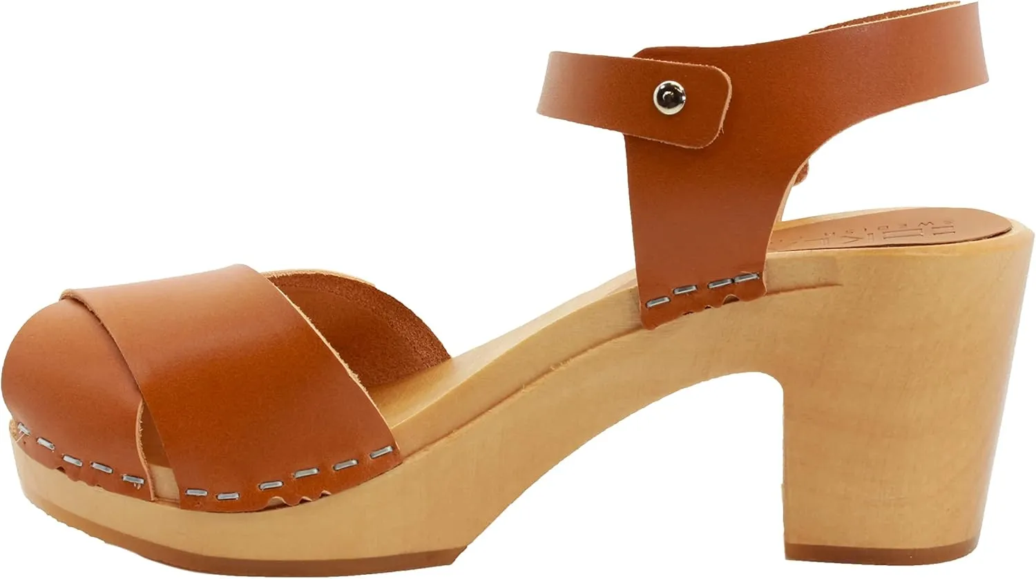 KLÄGN Swedish Wooden Mid-Heel Clogs