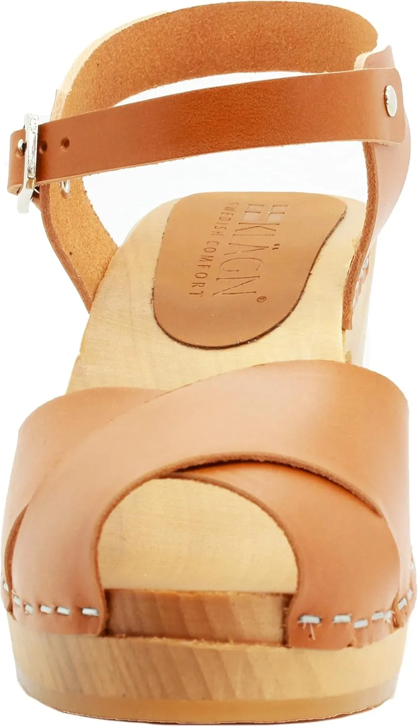 KLÄGN Swedish Wooden Mid-Heel Clogs