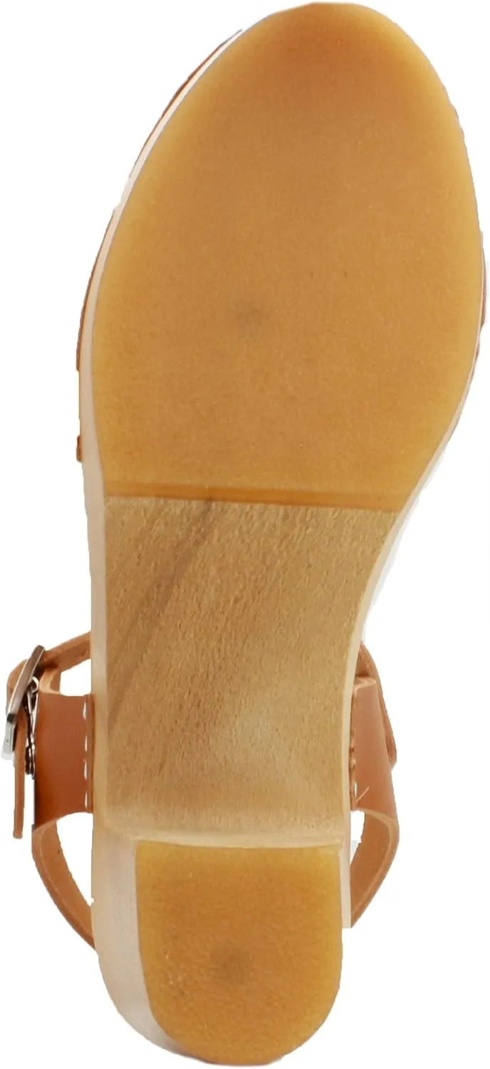 KLÄGN Swedish Wooden Mid-Heel Clogs