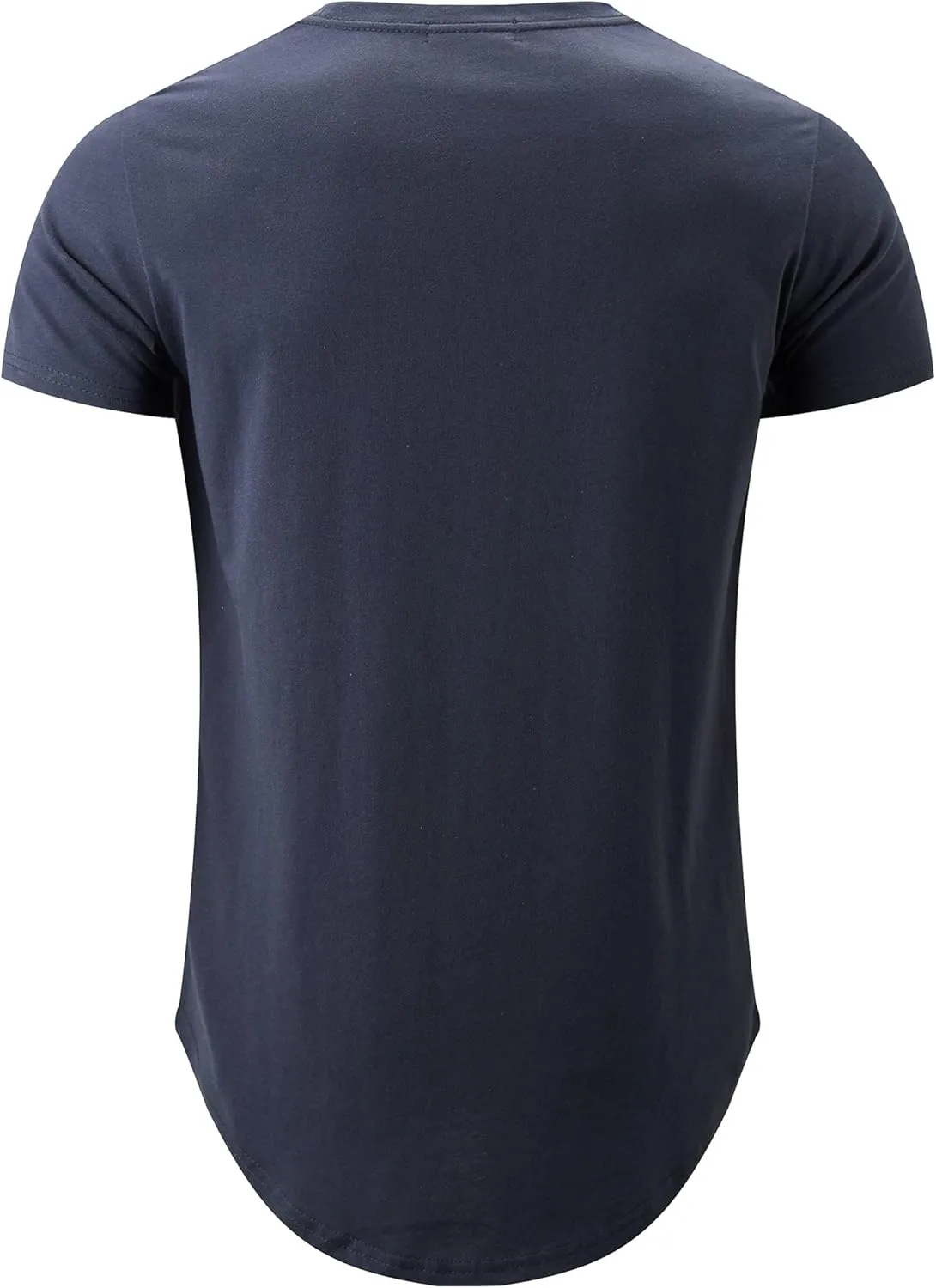 KLIEGOU Mens 100 Cotton Hipster Hip Hop Longline Crewneck T-Shirt Pre - Shrunk S-4XL