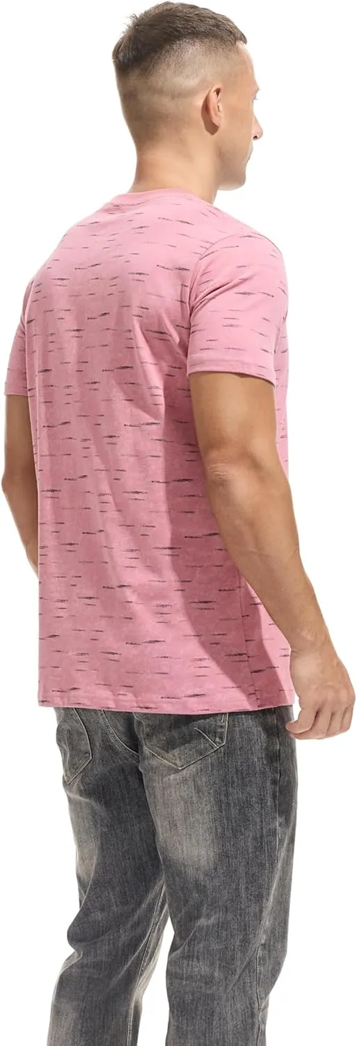 KLIEGOU Men's Crew Neck Hipster T Shirt - Casual Stylish Fitted Print Tees for Men