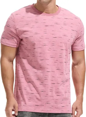KLIEGOU Men's Crew Neck Hipster T Shirt - Casual Stylish Fitted Print Tees for Men